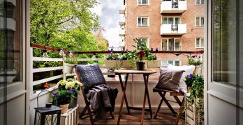 balcones modernos con plantas