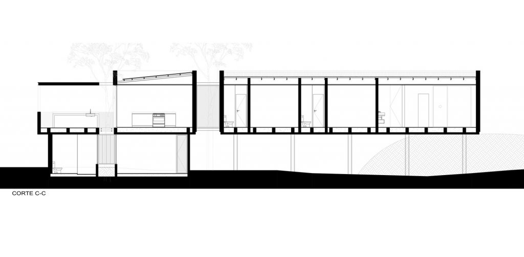plano de casa moderna de dos pisos