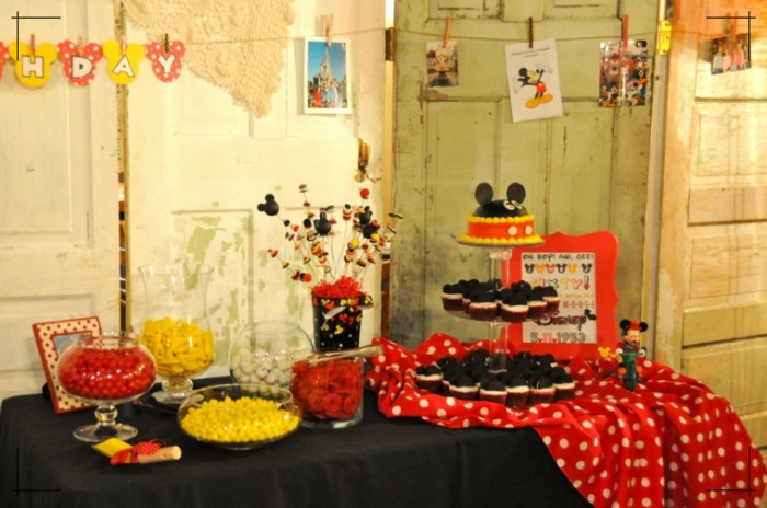 decoración de cumpleaños Mickey Mouse