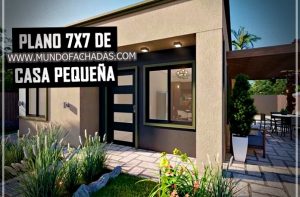 plano 7x7 de casa pequeña