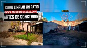 como limpiar un patio antes de construir